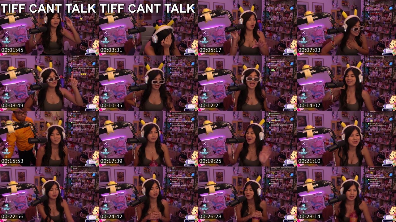 Contact-sheet preview of TiffachuFTW's Twitch recording