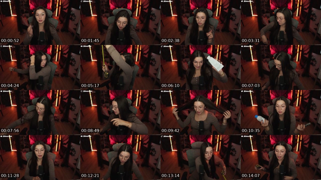 Contact-sheet preview of Bisscute's Twitch recording