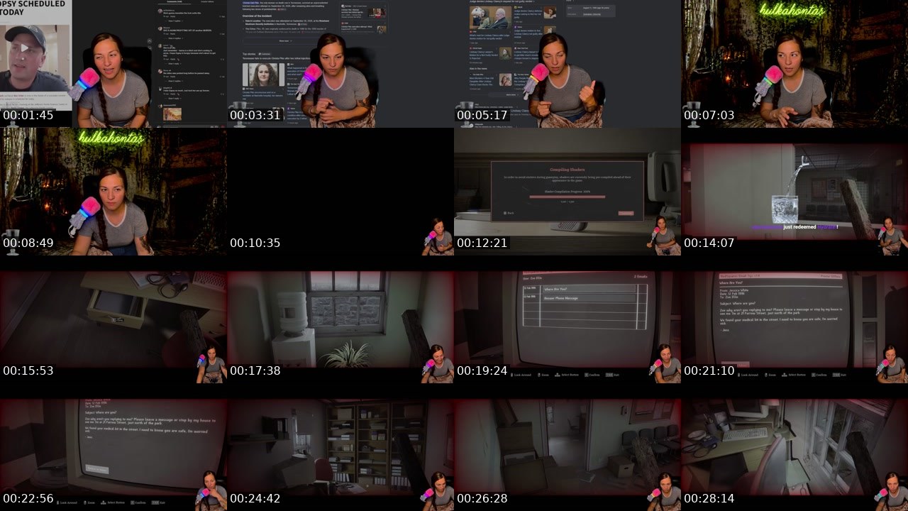 Contact-sheet preview of Hulkahontas's Twitch recording