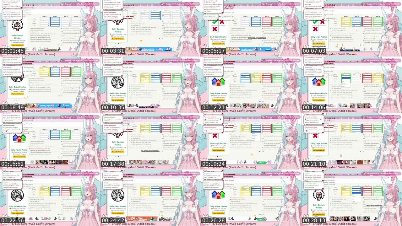 Contact-sheet preview of Pwincess_Bunny's Twitch recording