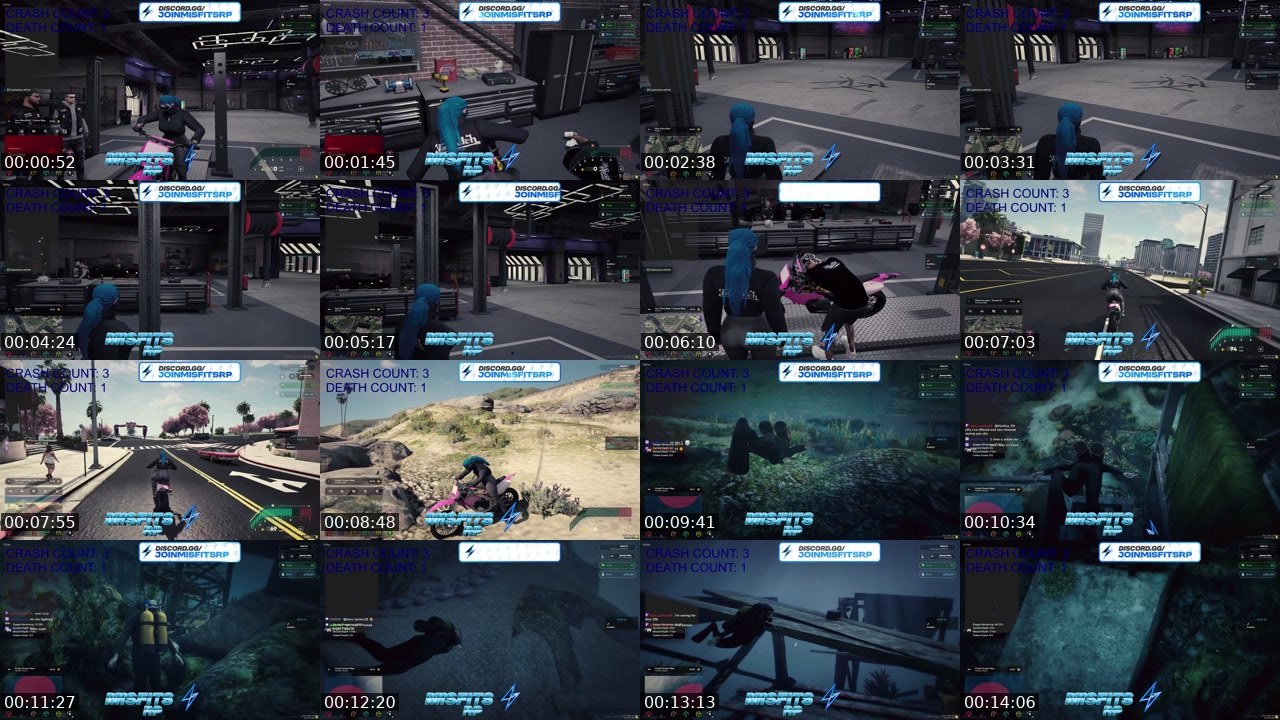 Contact-sheet preview of Auroram04's Twitch recording