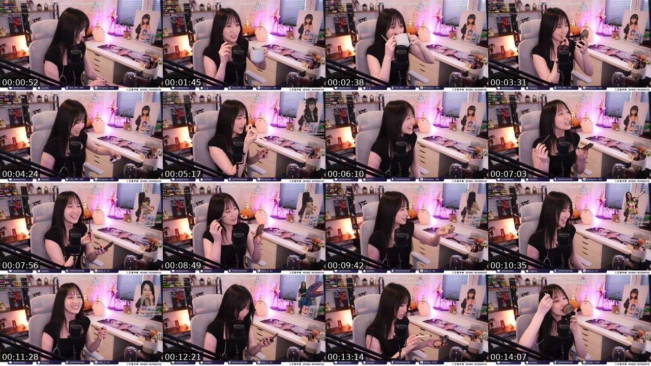 Contact-sheet preview of Wonni's Twitch recording