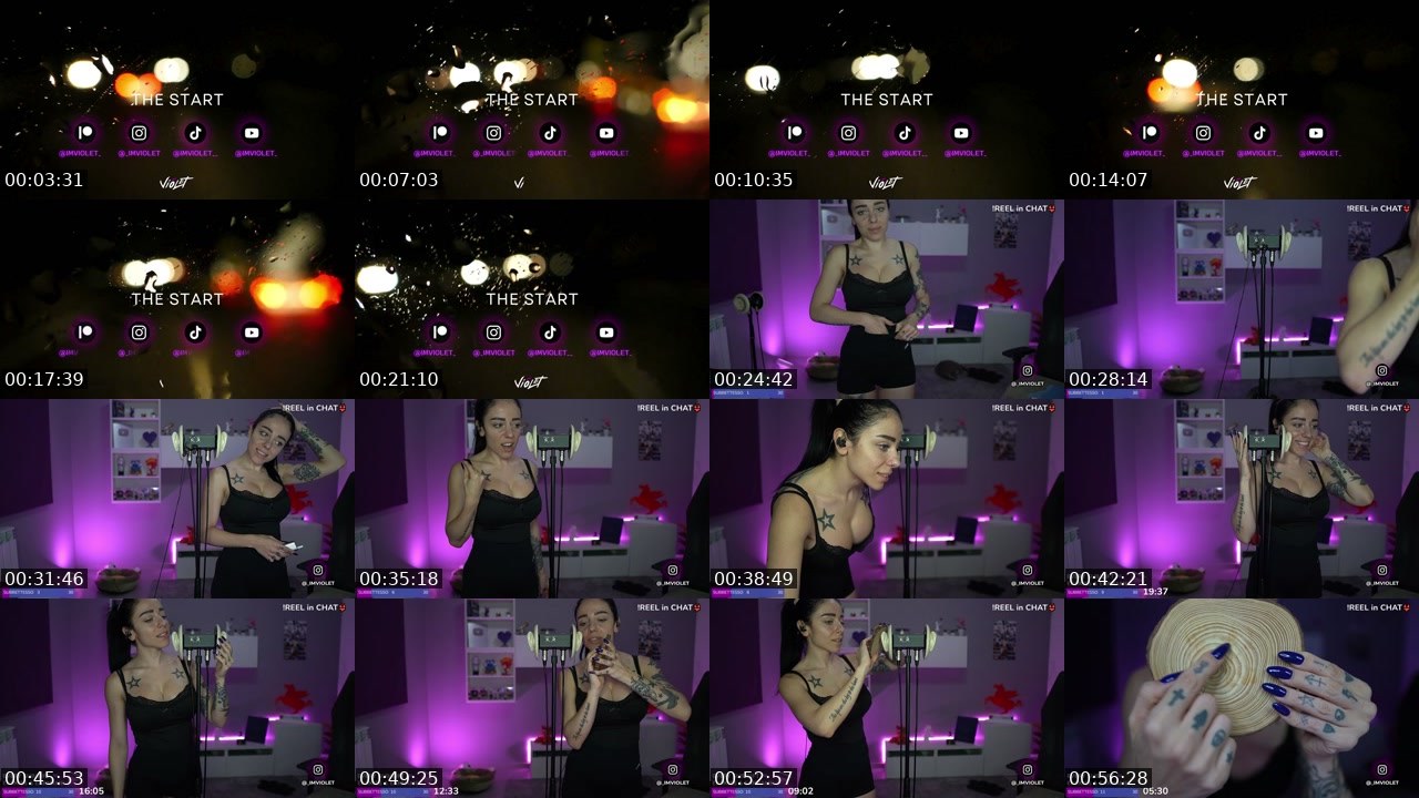 Contact-sheet preview of imviolet_'s Twitch recording