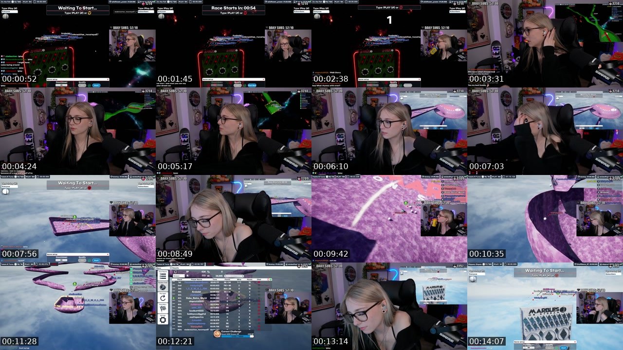 Contact-sheet preview of VampyAsh's Twitch recording